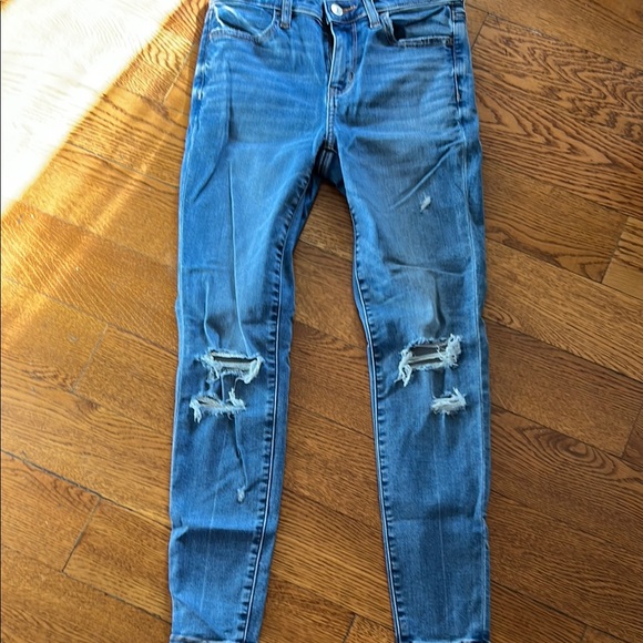 American Eagle next level stretch distressed skinny jeans 2S - Picture 1 of 6